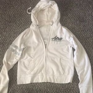 Vintage Aeropostale Zip-Up Hoodie with Sequins XL